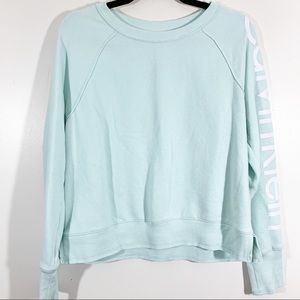 Calvin Klein L Blue Pullover Athletic Sweatshirt